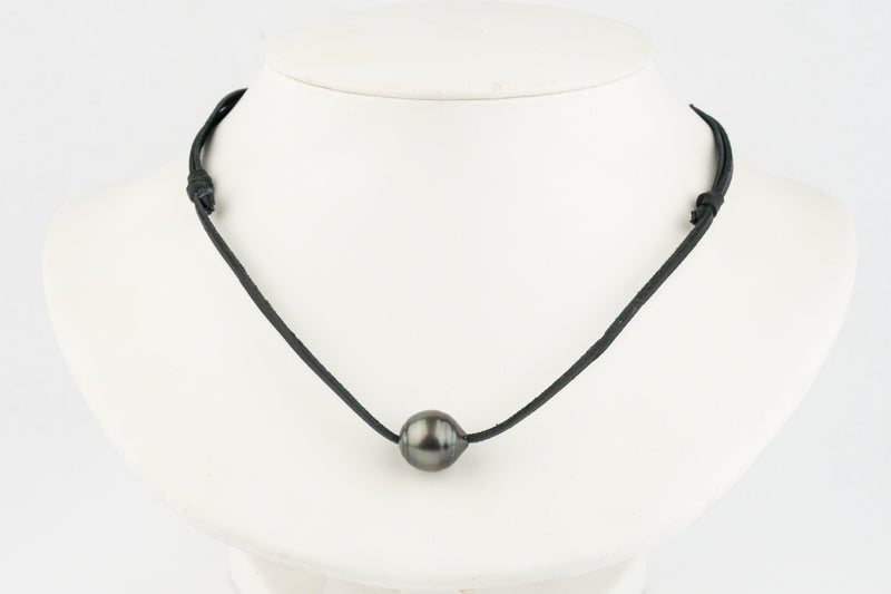 Deep Peacock Green Circled 13.6mm Super Mana Necklace