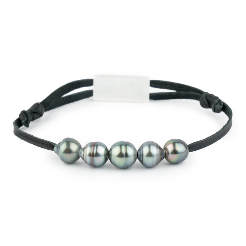 Quintuple Blue Green Circled 8-8.9mm Super Mana Bracelet