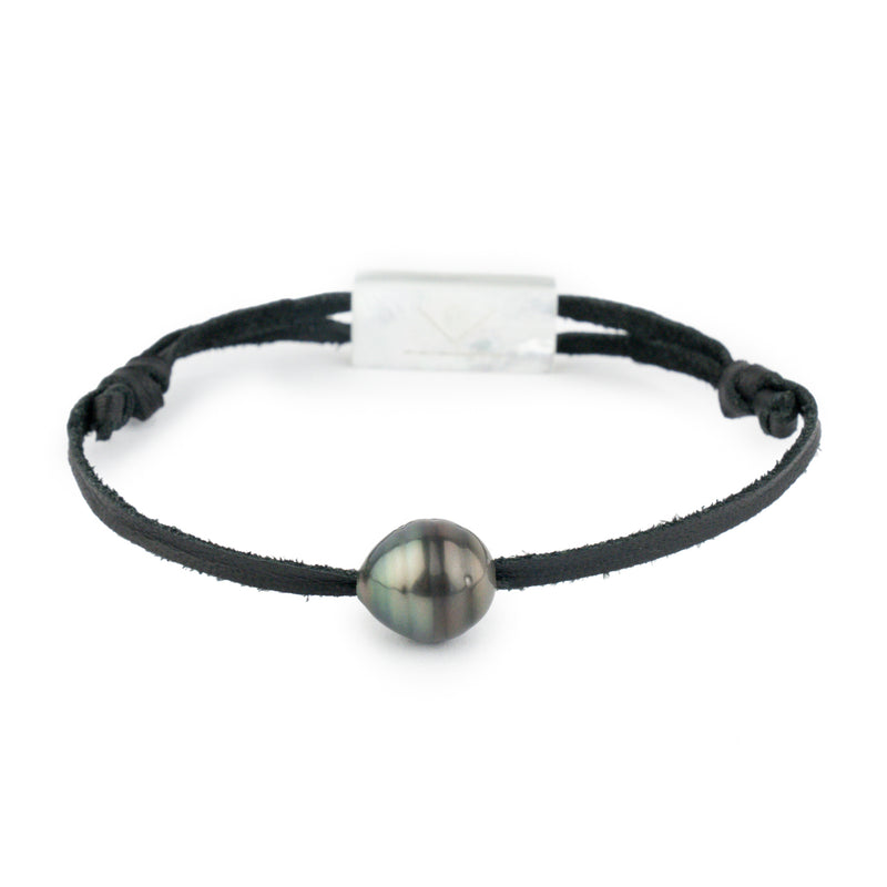 Black Green Circled 10.9mm Super Mana Bracelet