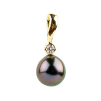 Tahitian Pearl & Diamond 11.3mm Astre Pendant
