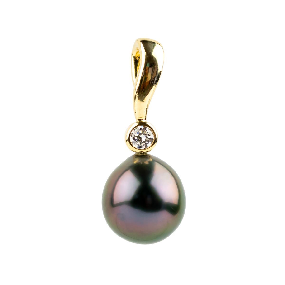 Tahitian Pearl & Diamond 11.3mm Astre Pendant