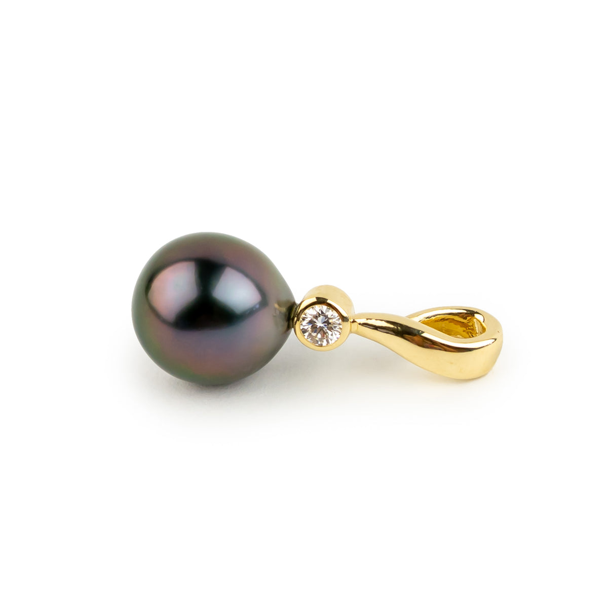 Tahitian Pearl & Diamond 11.3mm Astre Pendant