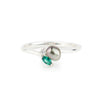 Tahitian Keshi Pearl & Gemstone Natura Ring on Sterling Silver
