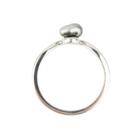 Tahitian Keshi Pearl & Diamond Sunrise Ring on Sterling Silver