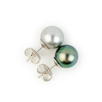 Sea & Sky 10mm Tahitian Pearl Statement Stud Earrings