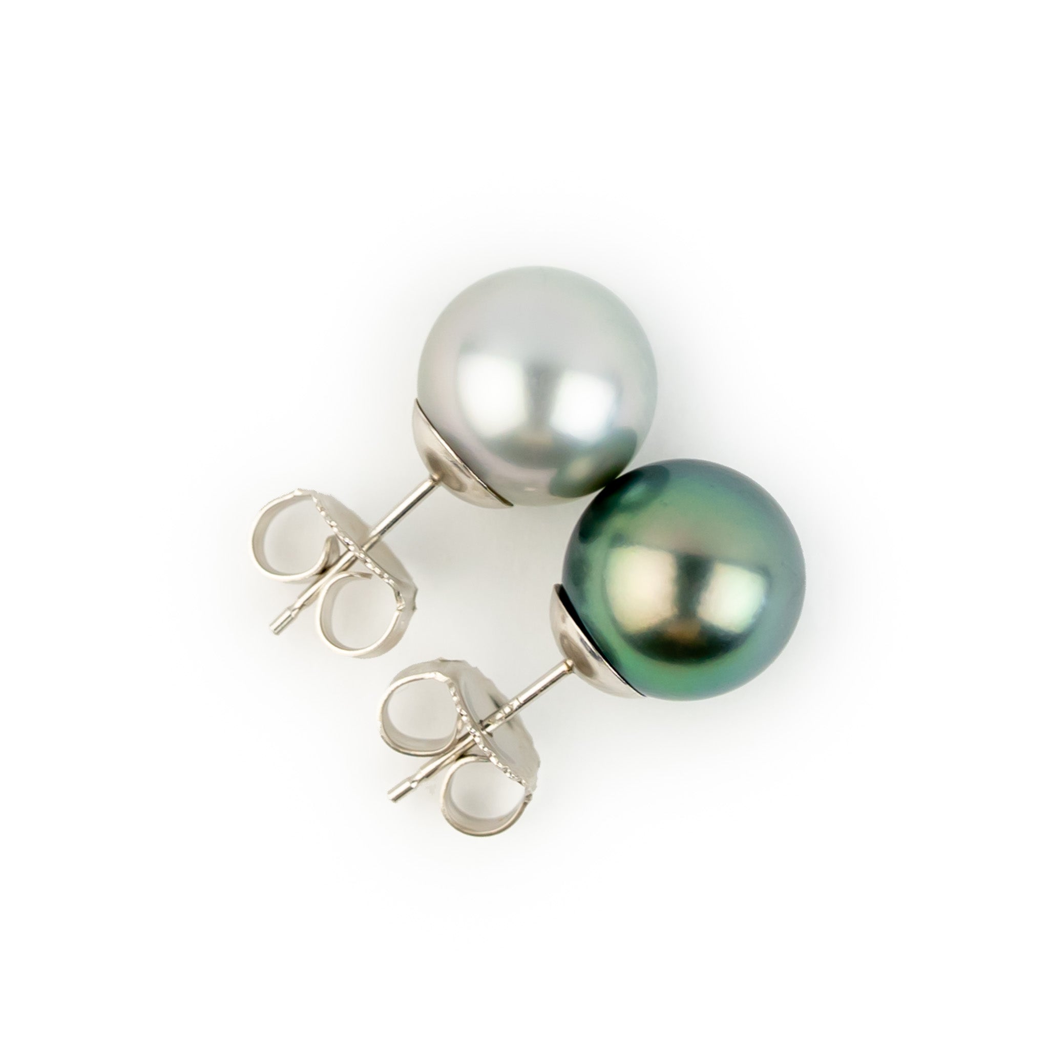Sea & Sky 10mm Tahitian Pearl Statement Stud Earrings