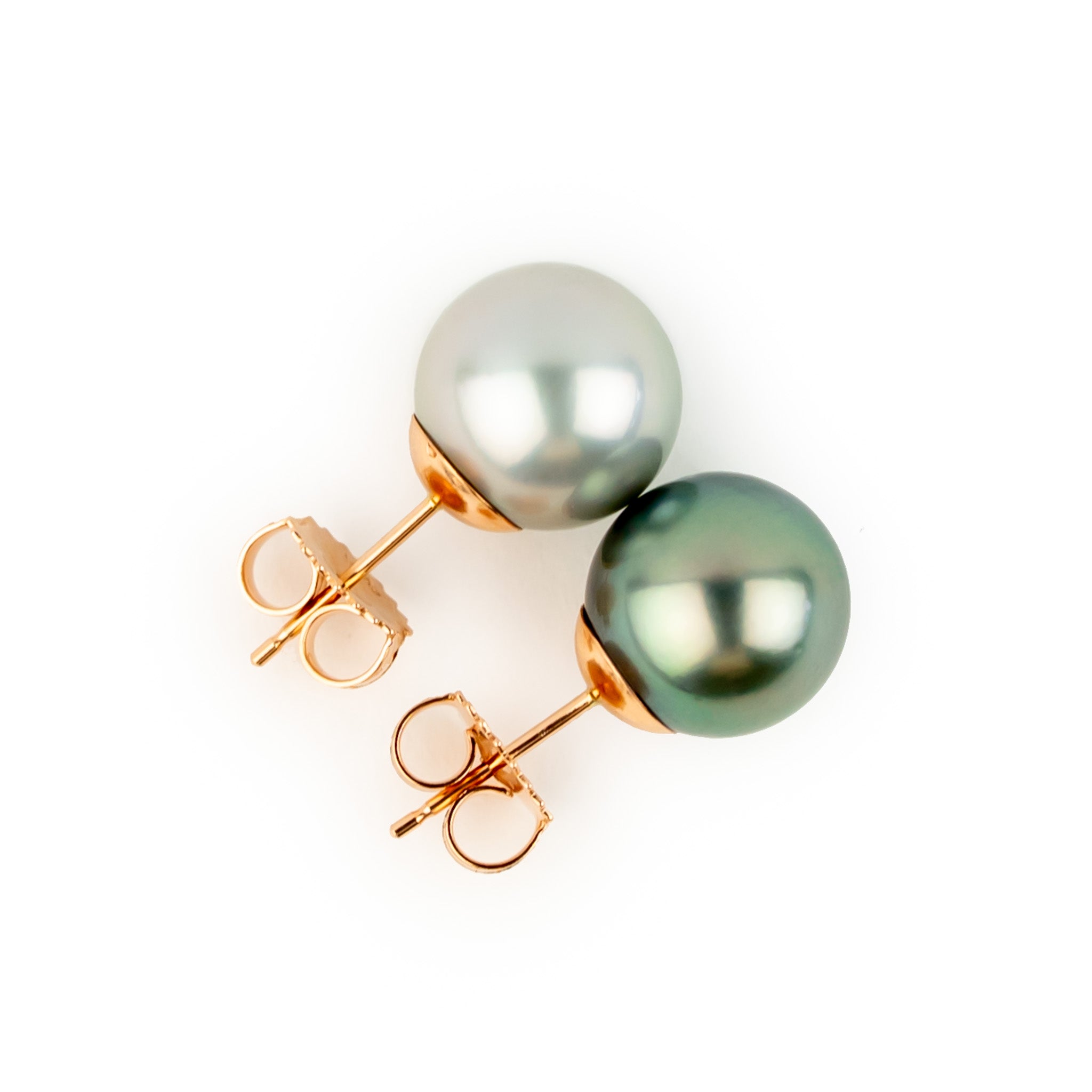 Sea & Sky 10mm Tahitian Pearl Statement Stud Earrings