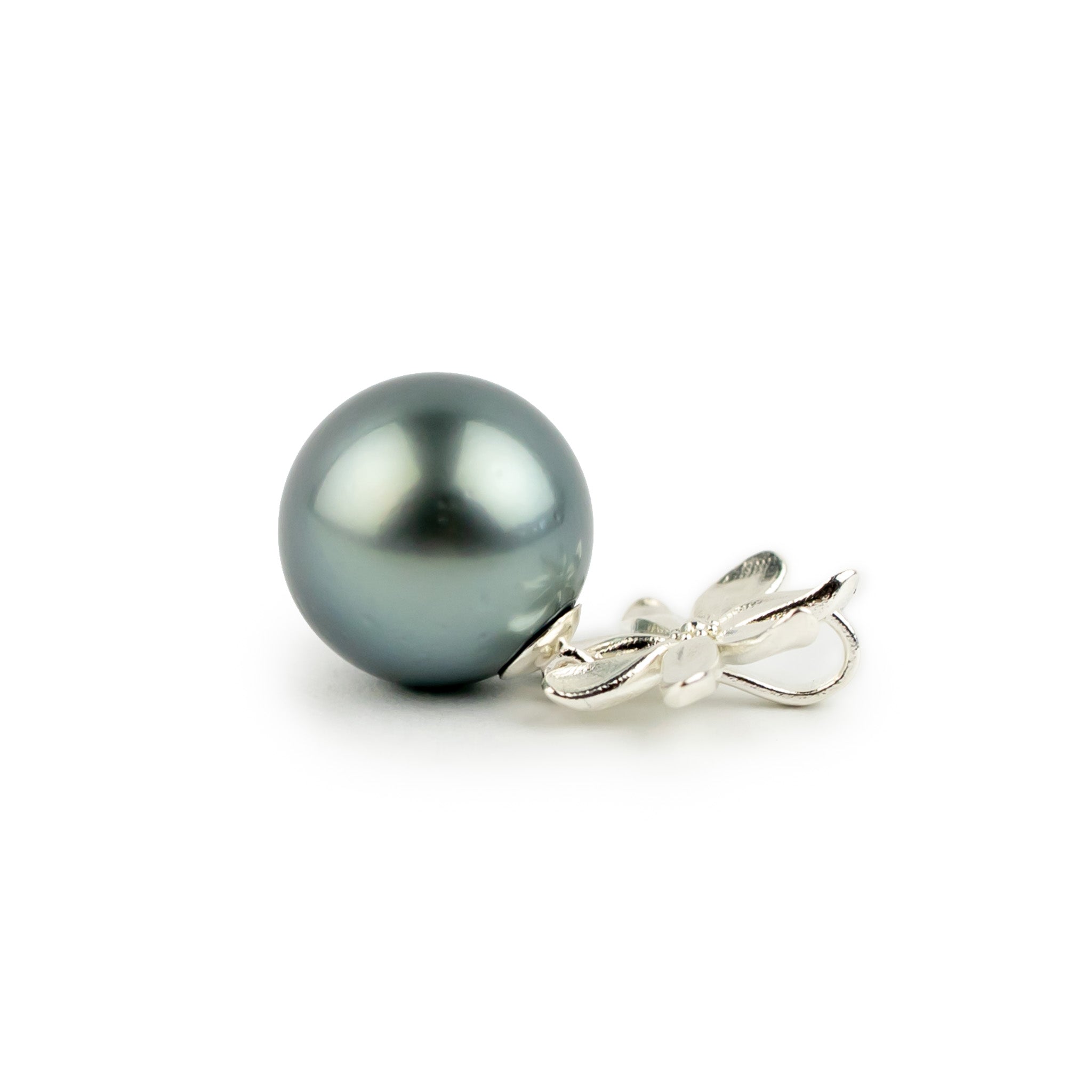 Tiaré Sterling Silver Tahitian Pearl Pendant