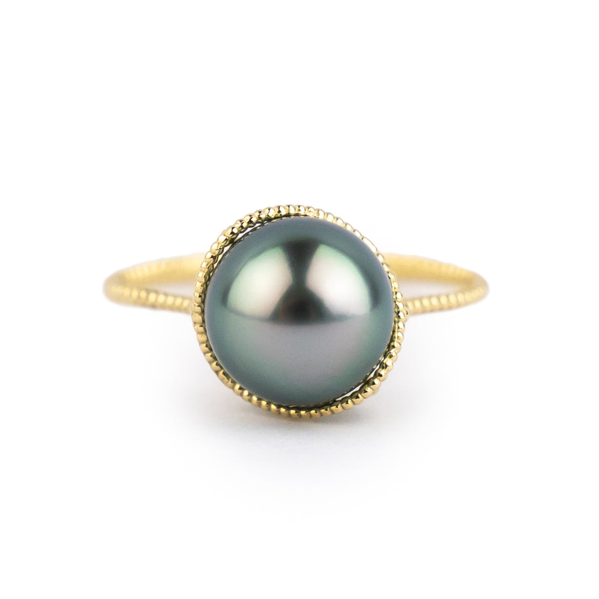 Blue-Green Tahitian Pearl Mermaid Ring
