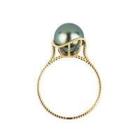 Blue-Green Tahitian Pearl Mermaid Ring
