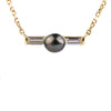 Tahitian Keshi Pearl & Diamond Mahana Necklace
