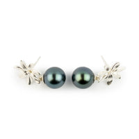 Tiaré Sterling Silver Tahitian Pearl Dangle Earrings