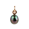 Multi-Colorful Baroque 10mm Tahitian Pearl Rava Pendant on 14K Rose Gold