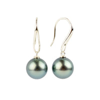 Shimmery Blue 12.6mm Teardrop Hook Dangles