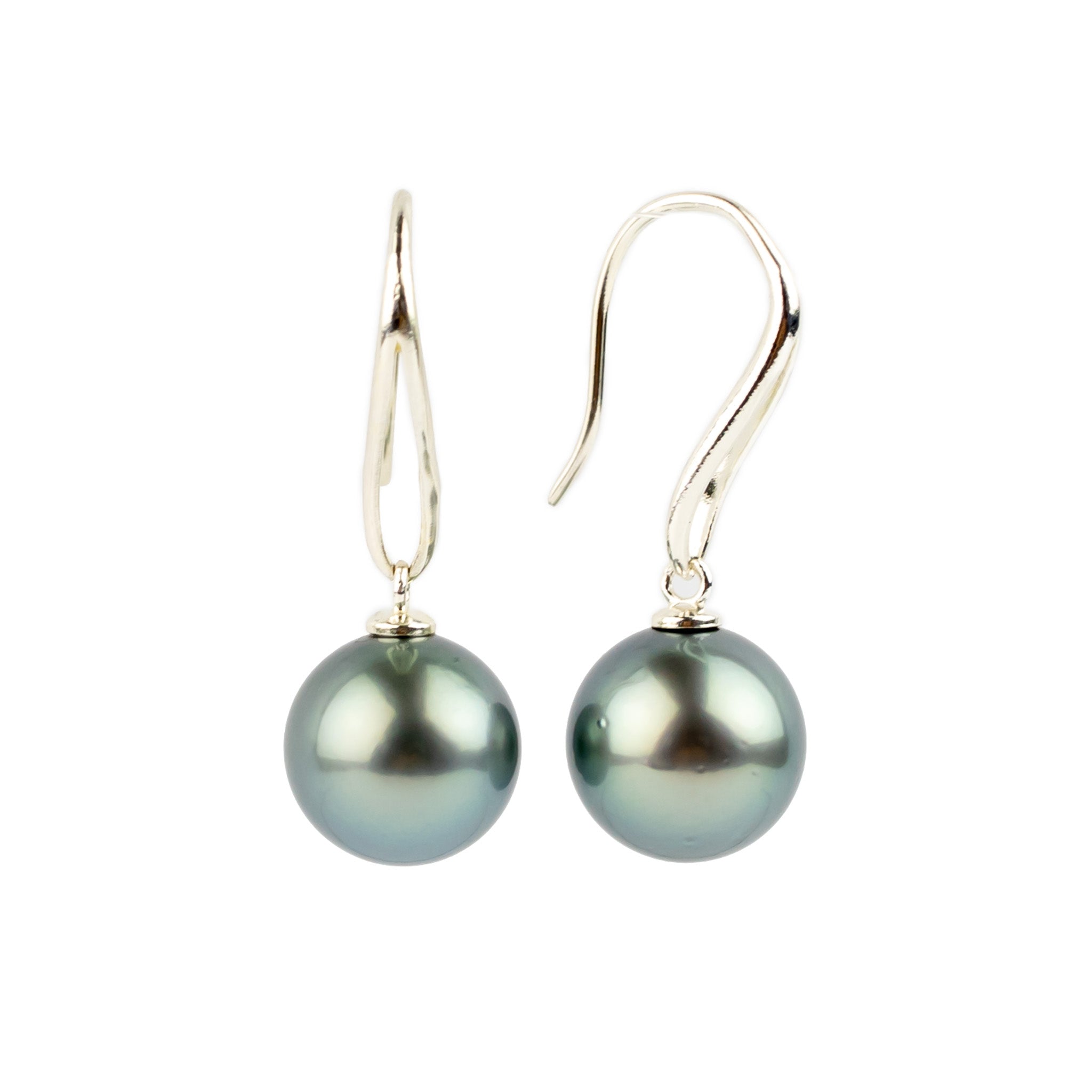 Shimmery Blue 12.6mm Teardrop Hook Dangles