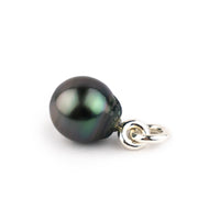 Purple Green 12mm Tahitian Pearl Rava Pendant on Sterling Silver