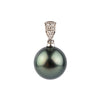 Tahitian Pearl & Diamond 12.3mm Maia Pendant on 14K White Gold