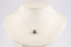Aubergine Peacock 9.2mm Tahitian Pearl I'a Necklace on Sterling Silver