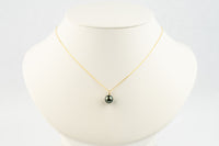 Deep Waves Tahitian Pearl & Diamond Éclat Necklace on 14KYG