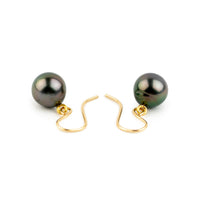 Dark Watercolor Tahitian Pearl Dangles on 14/20 Gold-Filled