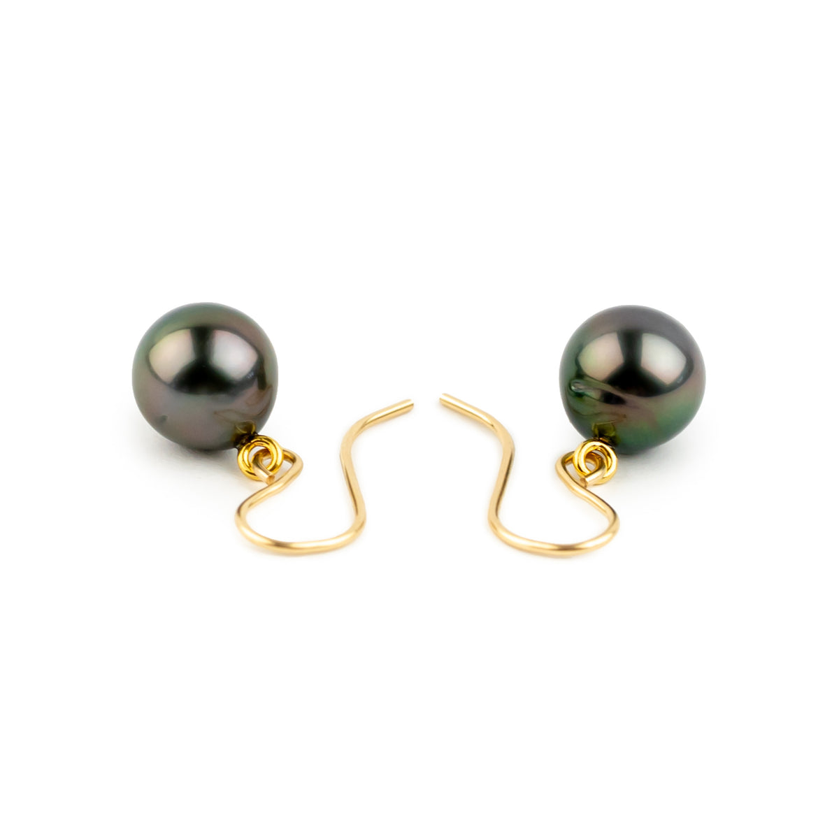 Dark Watercolor Tahitian Pearl Dangles on 14/20 Gold-Filled