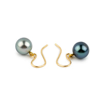 Blue Hues Tahitian Pearl Dangles on 14/20 Gold-Filled
