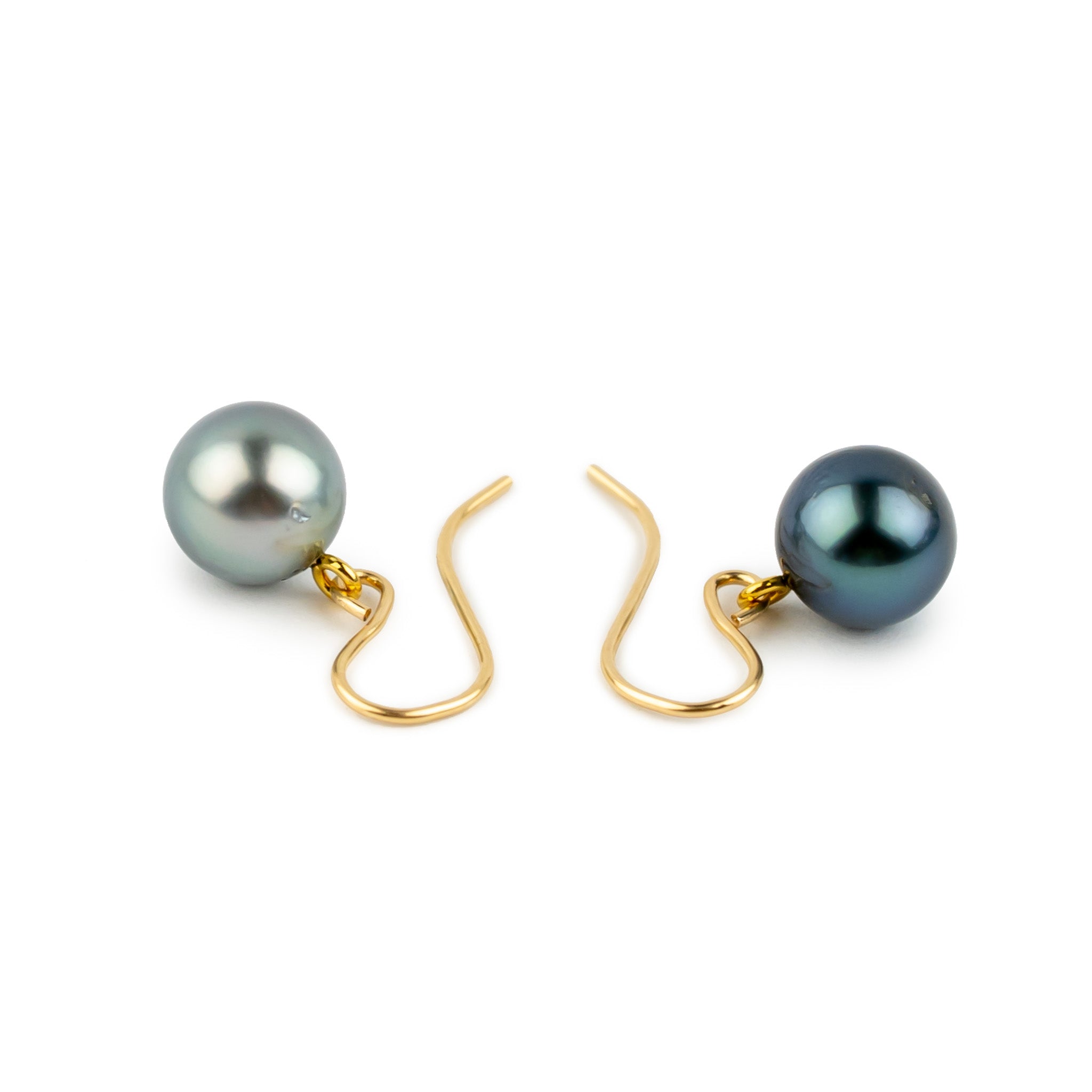 Blue Hues Tahitian Pearl Dangles on 14/20 Gold-Filled