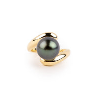Chrome Green 11.1mm Tahitian Pearl Ring