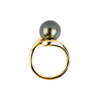 Chrome Green 11.1mm Tahitian Pearl Ring