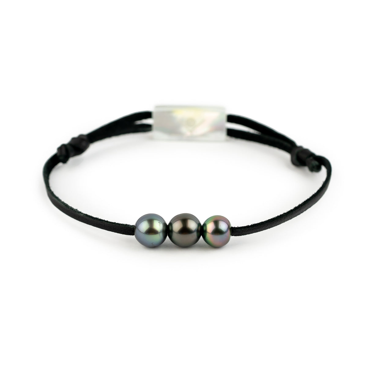 Triple Onyx Blue Pink 8-9mm Mana Bracelet