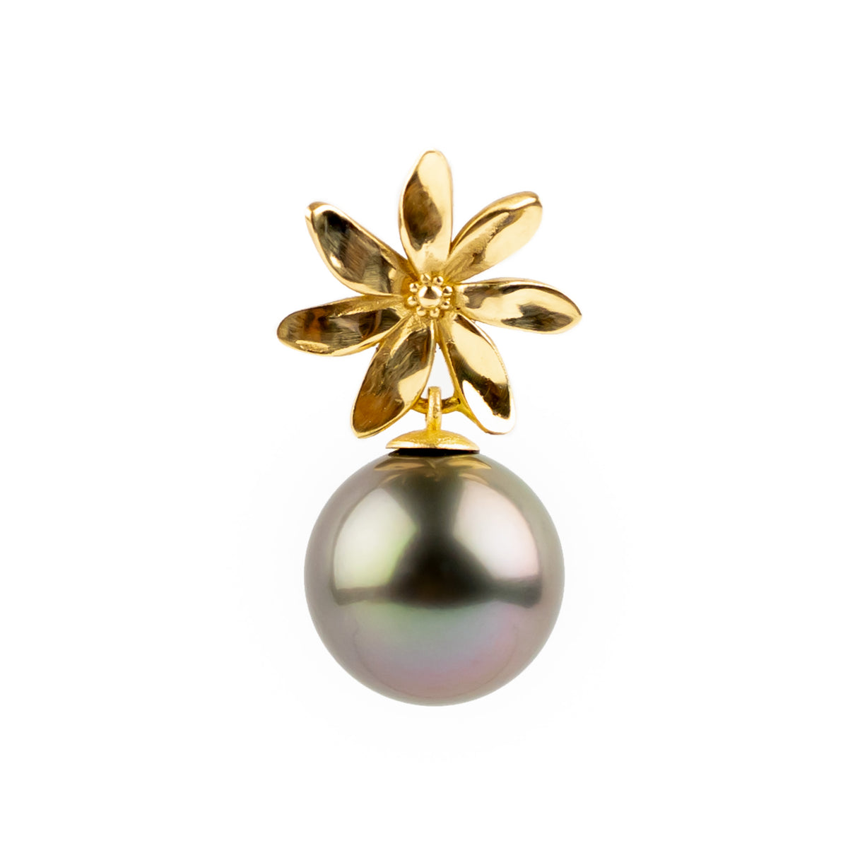 Misty Pink Tiaré 14K Gold Tahitian Pearl Pendant