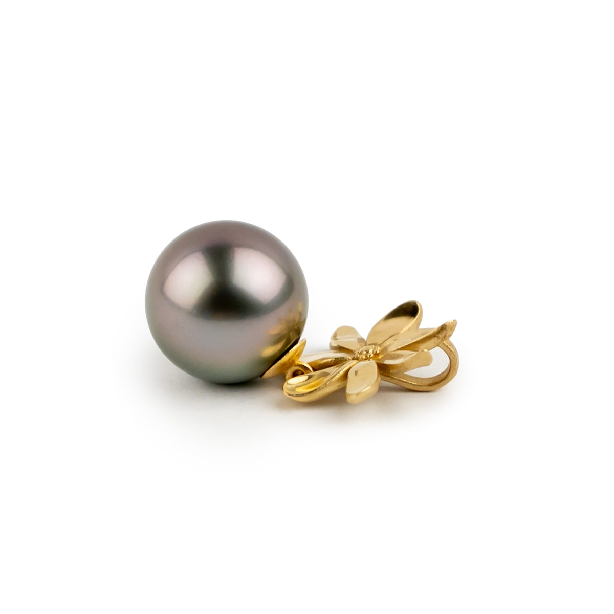 Misty Pink Tiaré 14K Gold Tahitian Pearl Pendant