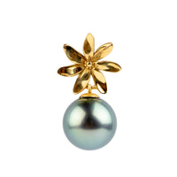 Sky Blue Tiaré 14K Gold Tahitian Pearl Pendant
