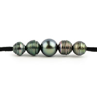 Saturn's Rings Quintuple 9.2-11.9mm Mana Pearl Necklace