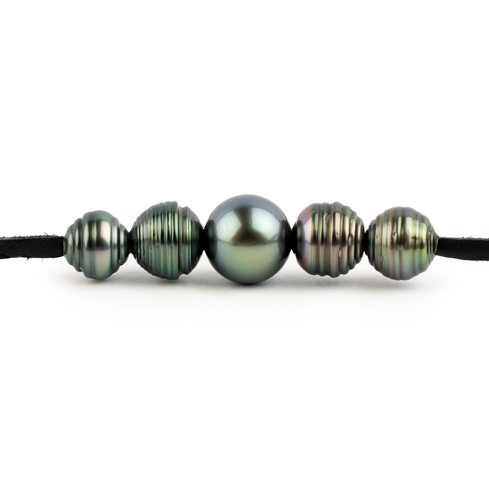 Saturn's Rings Quintuple 9.2-11.9mm Mana Pearl Necklace