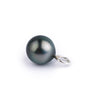 Silvery Blue Pink 9.4mm Tahitian Pearl Pendant on Sterling Silver