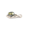 Silvery Green Keshi Pearl Lotus Pendant on Sterling Silver