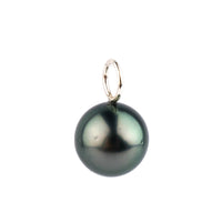 Stormy Blue Green 10.2mm Tahitian Pearl Pendant on Sterling Silver