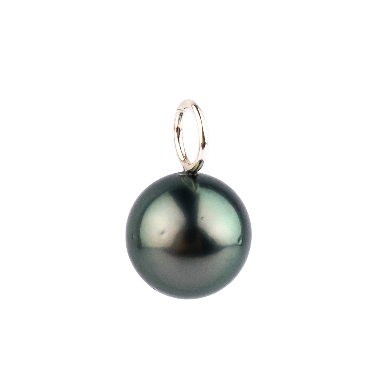Stormy Blue Green 10.2mm Tahitian Pearl Pendant on Sterling Silver