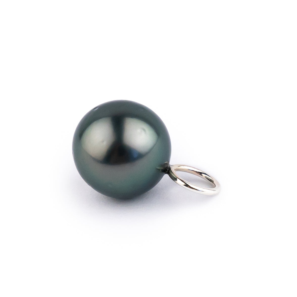 Stormy Blue Green 10.2mm Tahitian Pearl Pendant on Sterling Silver