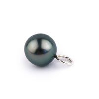 Stormy Blue Green 10.2mm Tahitian Pearl Pendant on Sterling Silver
