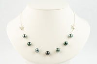 Moody Blues Septima Tiaré Tin-Cup Tahitian Pearl Necklace on Sterling Silver