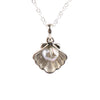 Tahitian Keshi Pearl Sterling Silver Seashell Necklace