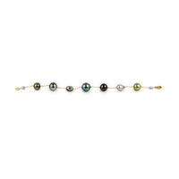 Tahitian Pearl Harvest Tin Cup Bracelet on 14K Yellow Gold