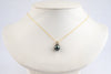 Lavender Blue Tahitian Pearl & Diamond Asteria Pendant or Necklace on 14K Yellow Gold