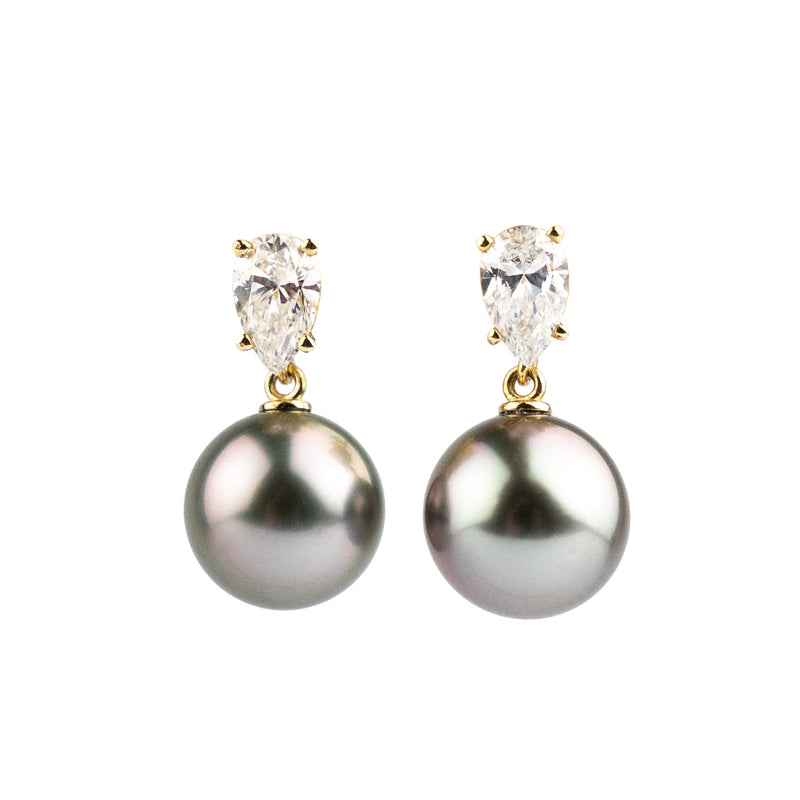 Tahitian Pearl & Diamond Sirène Earrings