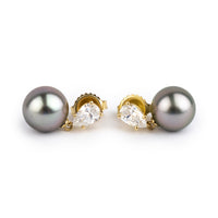 Tahitian Pearl & Diamond Sirène Earrings