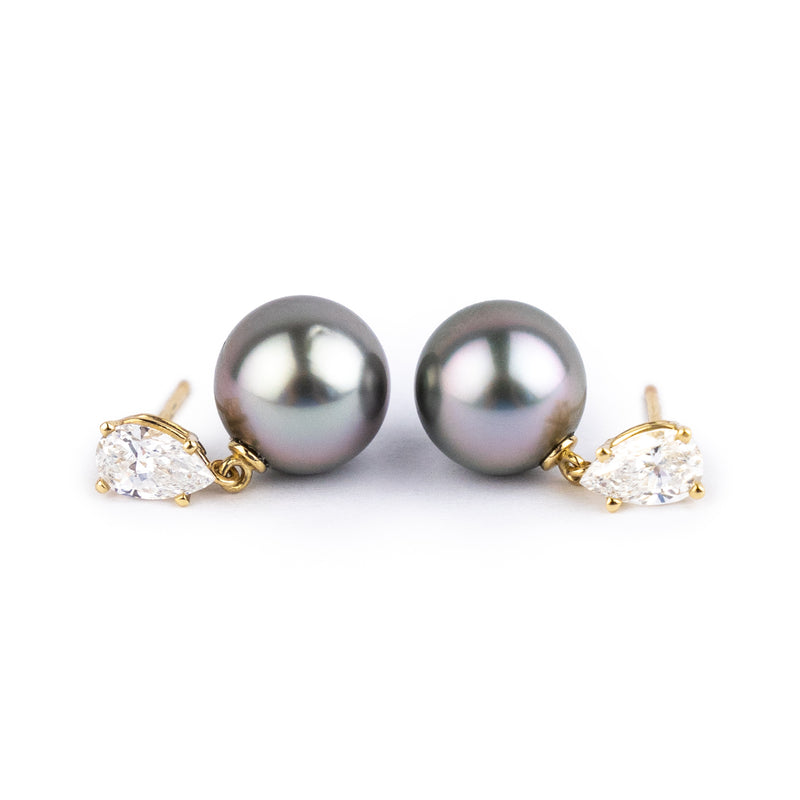 Tahitian Pearl & Diamond Sirène Earrings