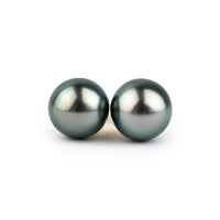 Aqua Pink 9-9.6mm Tahitian Pearl Stud Earrings
