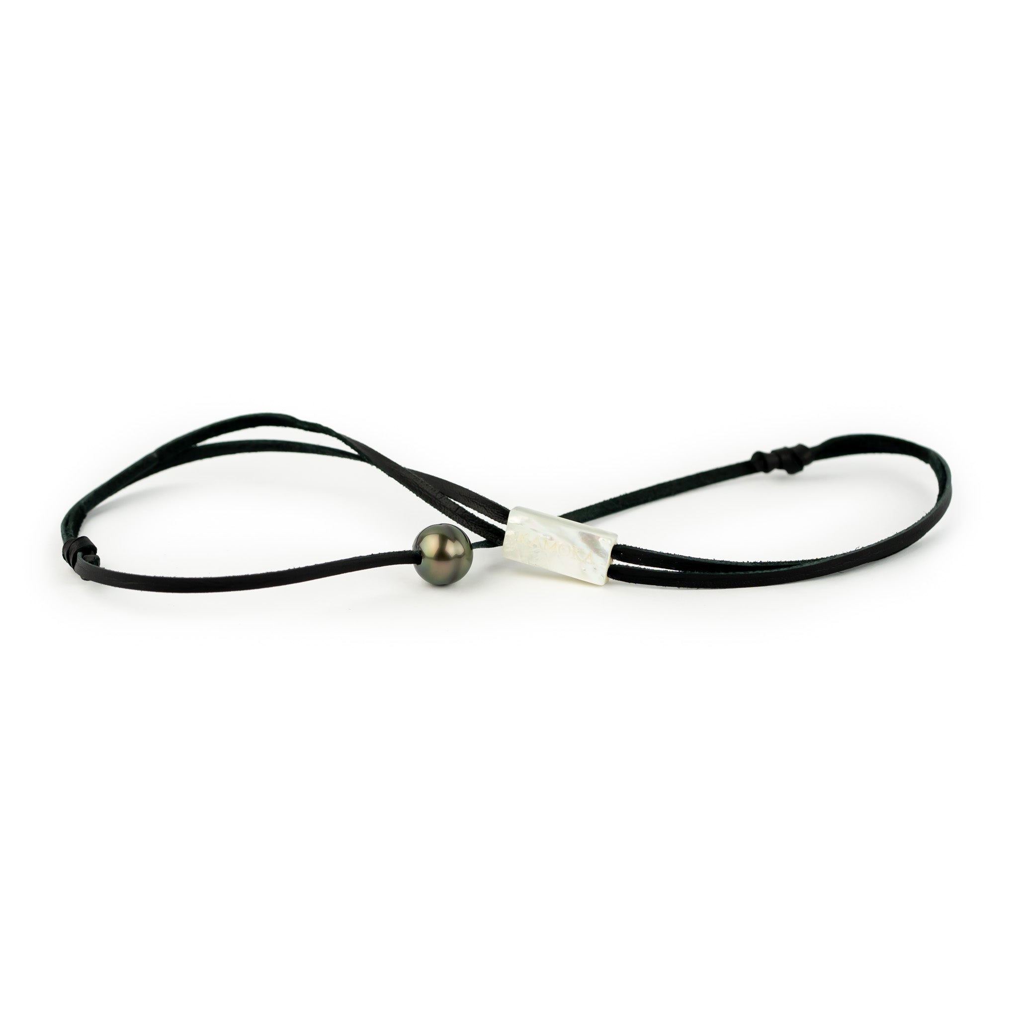 Dark Golden Green 11.3mm Circled Super Mana Necklace